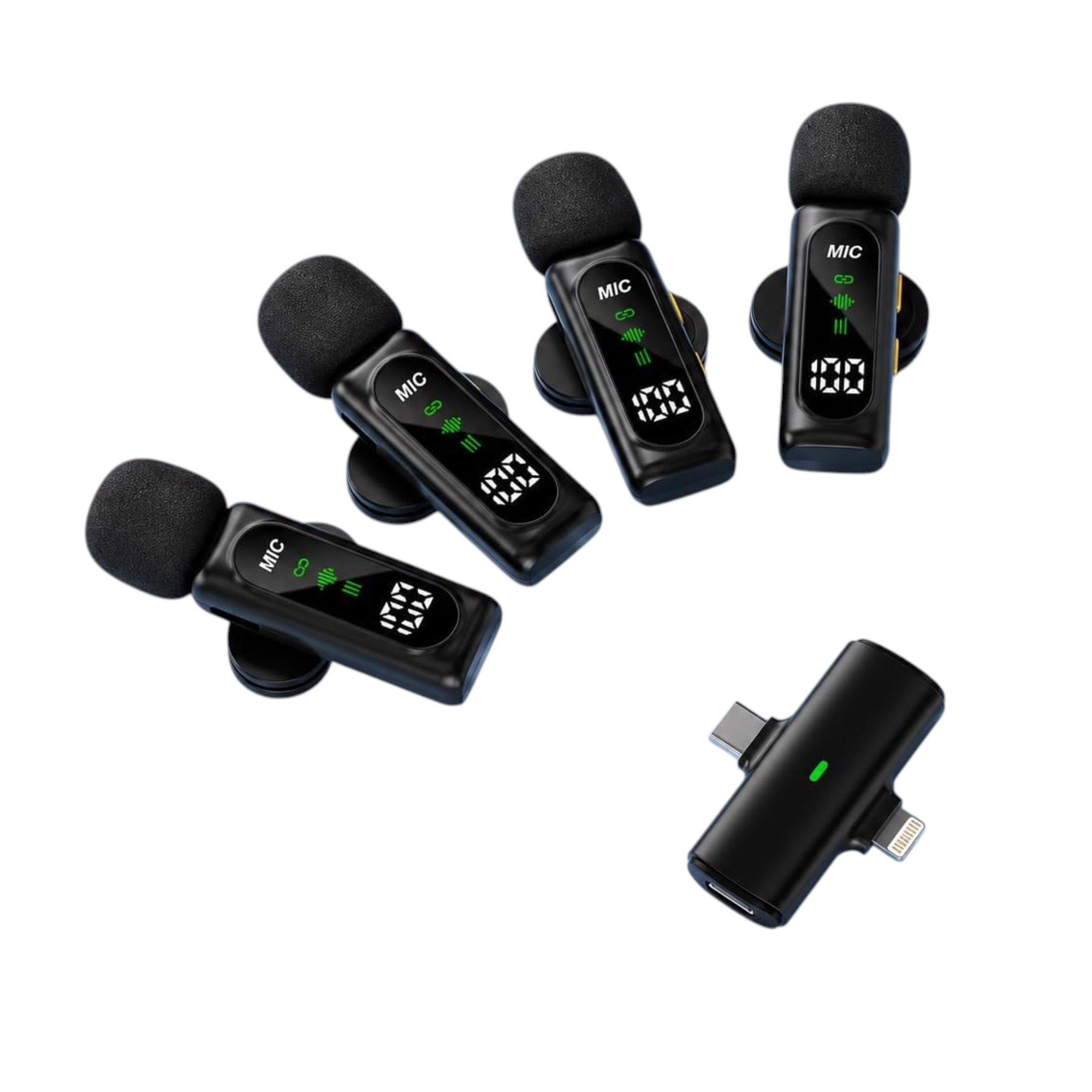 Lavalier microphone T90 4 en 1 type C et Lightning