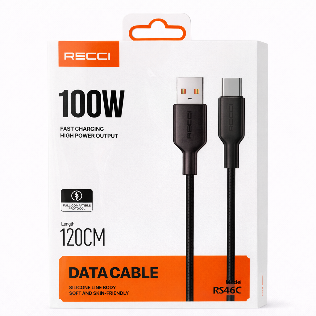 Câble de charge rapide RECCI 100W – USB vers USB-C